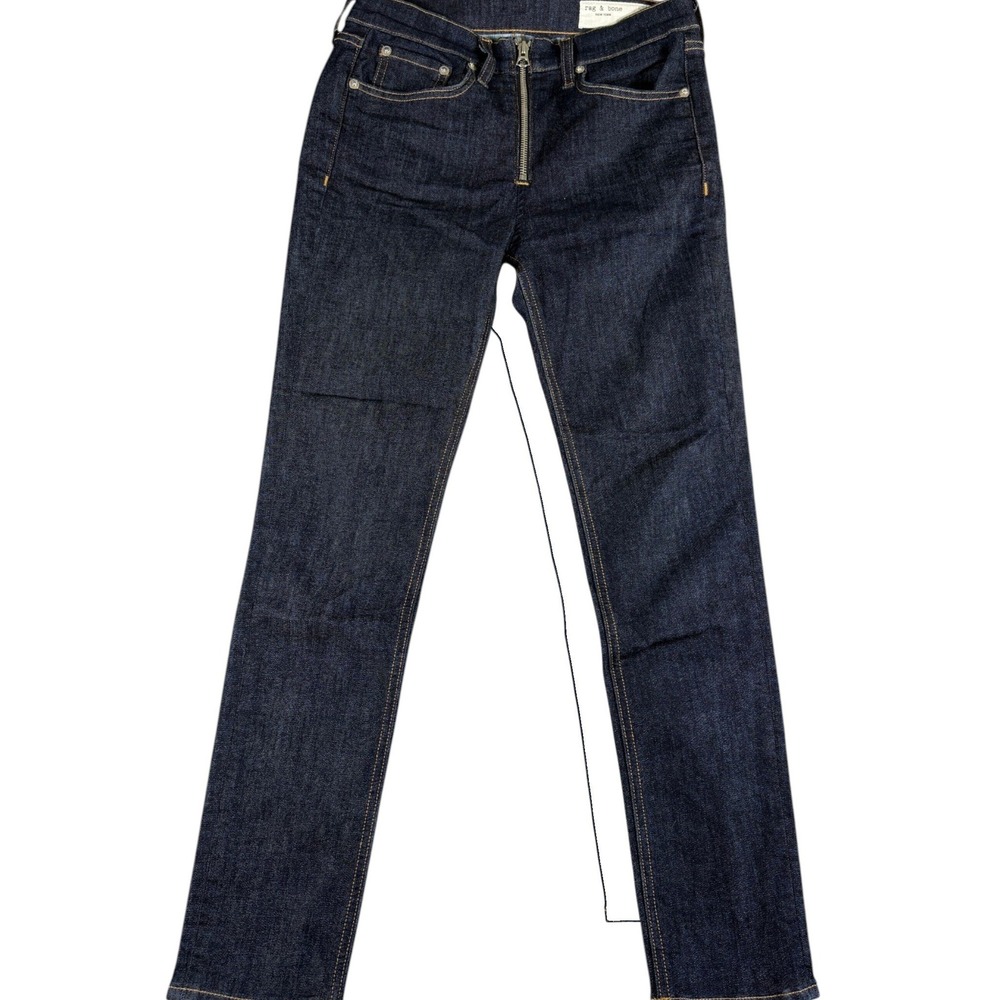 Rag & Bone MIA Skinny Jeans Womens 26 Blue Denim Premium Stretch Exposed Zip Fly